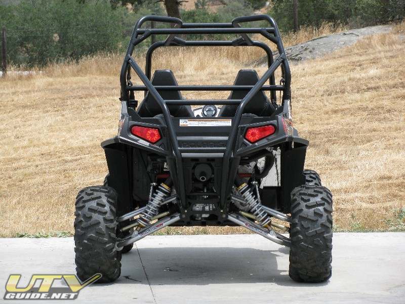The new kit is 5 inches wider that the stock Polaris RZR S and 10 inches 