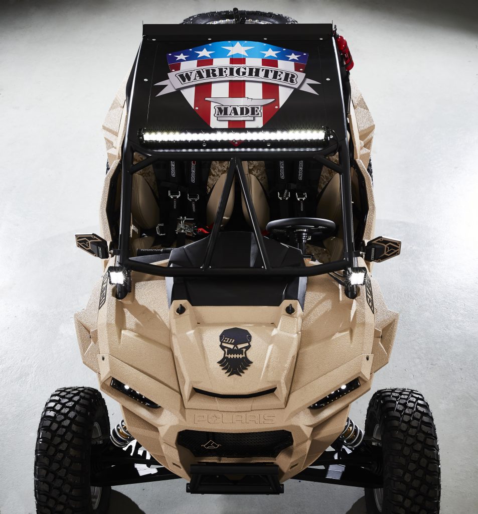 Military themed RZR XP Turbo EPS built by the Diesel Brothers