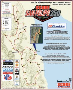 SCORE San Felipe 205 Course Map